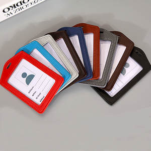 Porta Tarjetas de Identificación de Cuero Genuino de Alta Calidad, para Ventana Lateral, Sin Cierre, 20 mm, para Tarjetas de Menos de 2 Pulgadas - Product Image 2