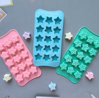 15 cavités étoile à cinq branches moule à chocolat Silicone gommeux bonbons gelée Suger moule bricolage à la main bac à glaçons faisant des moules
