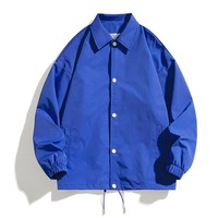 Veste coupe-vent pour homme, taille plus, fine, noire unie, avec logo personnalisé pour la saison printanière