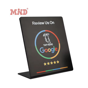 Reusable NFC Bảng menu đứng socia phương tiện truyền thông Google Acrylic xem xét đứng - Product Image 1