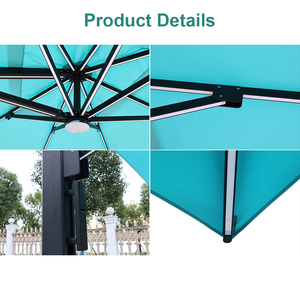 Parasol de jardin réglable de luxe, résistant aux UV, écologique, imperméable, en aluminium, pour hôtel, parc, café, usage intensif, personnalisé, DC-LUP-1 - Product Image 2