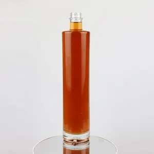 Manufacturers sell 500 ml long and thin glass bottles with screw caps for vodka, whisky and brandy drinks