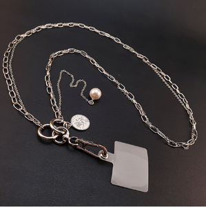 Universal Phone Case Strap Lanyard Holder mit abnehmbarem Patch-Karten einsatz Verstellbare lange hängende Seil-Telefon kette - Product Image 5