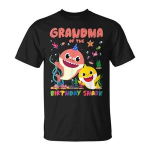 T-shirt Nonna dello Squalo dei Compleanni per la festa in famiglia - Product Image 1