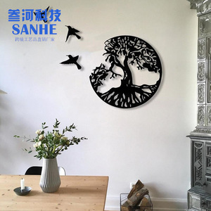 Árbol DE LA VIDA Metal pared arte colgante jardín esculturas <span class=keywords><strong>canción</strong></span> esperanza para interior dormitorio sala de estar Decoración - Product Image 4