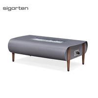 Foshan sigarten Rectangle 1300*800*420mm Table de foyer au propane noir avec couvercle pour patio de jardin extérieur