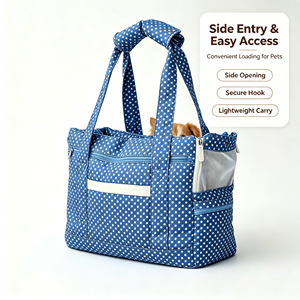 Sac de transport pour animaux de compagnie approuvé par les compagnies aériennes pour chats et petits chiens, design souple, respirant et pliable - Product Image 1