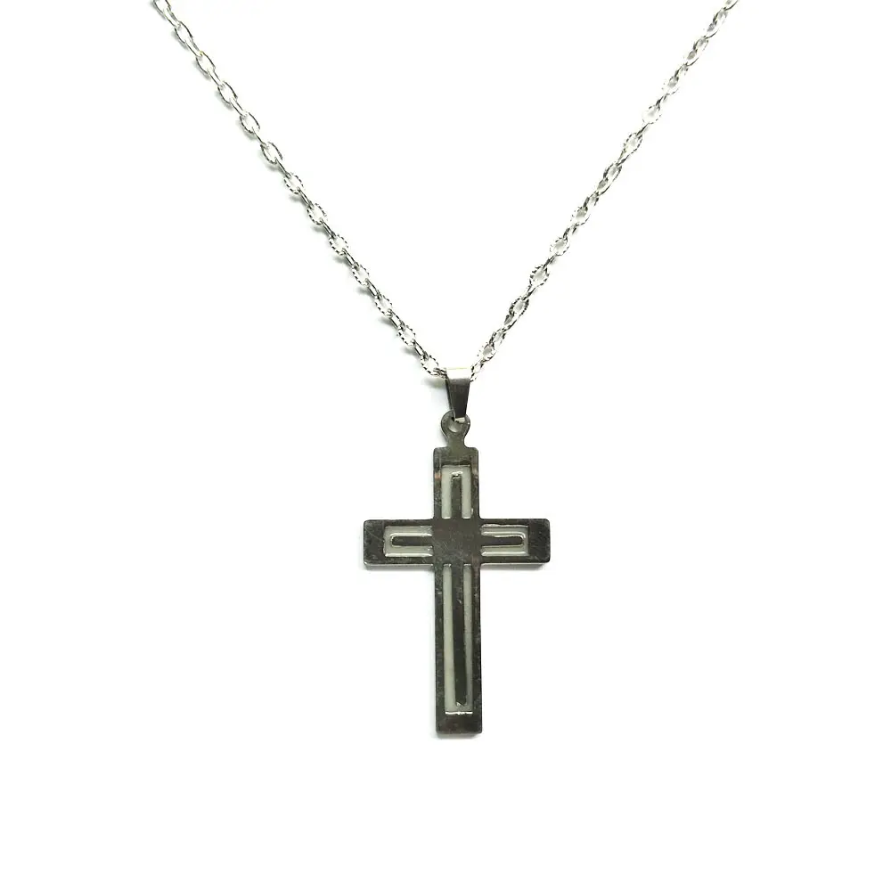 BNX jewelry Fashion Cross Necklace Cross Luminous Alloy Necklace Pendant