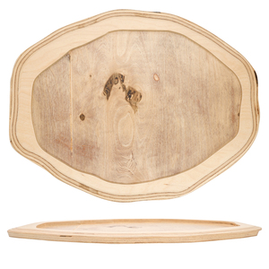 Tavolo con Fontana Ovale in Legno Naturale per Uso Interno ed Esterno - Product Image 2