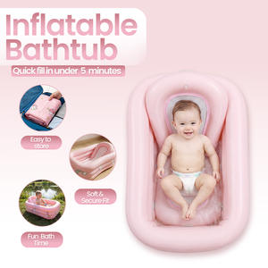 Baignoire gonflable portable pour bébé, antidérapante, pour les nourrissons de 3 à 18 mois, s'adapte à l'évier et à la baignoire adulte - Product Image 3
