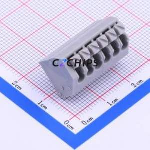 WJ250A-3.5-6P Spring Terminal Block Through hole Component (THT),P=3.5mm Connector 3.5mm 6P 6 7A - Product Image 1