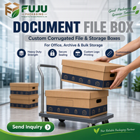Boîtes en carton ondulé écologiques faites à la main FUJU - Forme et doublure personnalisables, impression de logo personnalisée, utilisation multi-industrielle, fabriqué en Guangdong