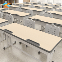 Bureau et chaise d'étude pour enfants certifiés CE, fournisseur fiable, ensemble bureau et chaise pour salle de classe, école, enseignant et élève