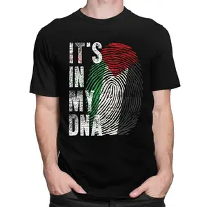 เสื้อยืดแขนสั้นสำหรับผู้ชายเสื้อยืด Palestine สั่งทำเสื้อยืดขายส่งจากจีน