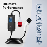 Chargeur EV portable 11 kW pour BYD, avec pochette de transport incluse, compatible coffre, gestion des câbles en TPU, en stock