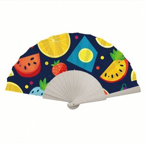 Custom Logo DIY Wooden Folding Hand Fan Eco-Friendly Portable Music Flower Promotion Painting Model Craft Souvenir Decoration - Product Image 6