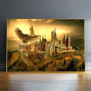 Pôster de hogwartses de harries, escola, pinturas em tela na parede, imagens, filme, posteres para decoração da sala de estar