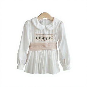 Vestido Blanco Bordado de Navidad para Niña, Manga Larga, Estilo Vintage, para Ocasiones Especiales, Vestido Infantil Eirlys - Product Image 1