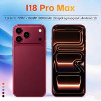 Smartphone Android 15 I18 Pro Max 5G LTE CDMA débloqué 2025, écran OLED HD 90Hz, téléphone de jeu, prise en charge du français/espagnol