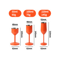 Gelas Anggur Merah Koktail & Martini ThermoPal dari Baja Anti Karat dengan Kapasitas 50-220ml dan Logo Kustom