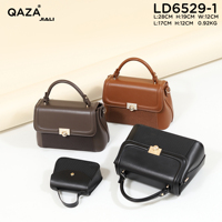 Sac à main élégant QAZA 2-en-1 en cuir PU de luxe pour femme, avec poignée supérieure et mini pochette, convertible en sac bandoulière