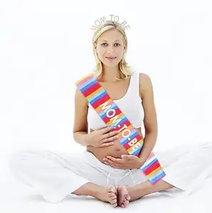 Europe et les états-unis nouvelle mère fête coloré ceinture ensemble maman à être couleur Simple cristal Costume reconstitution historique couronnes diadème