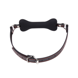 Bondage silicona cuero perro huesos mordaza boca mascota hueso mordedura bola mordaza <span class=keywords><strong>BDSM</strong></span> fetiche esclavo ataduras juguetes sexuales - Product Image 4