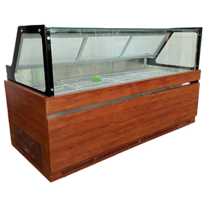 Comptoir commercial de viande de charcuterie le plus <span class=keywords><strong>populaire</strong></span> réfrigérateur vitrine en verre arrondi équipement de réfrigération de <span class=keywords><strong>boucherie</strong></span> d'affichage - Product Image 1