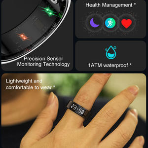 Anillo Inteligente R11C con Pantalla LED y Control por Gestos, Monitor de Frecuencia Cardíaca/Sueño, Resistente al Agua, Estuche de Carga para Android IOS - Product Image 4