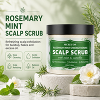 Gommage capillaire à la menthe et au romarin 300g, crème exfoliante à la poudre de coquille de noix, pour éliminer les accumulations de sébum et les pellicules, contrôle du sébum, soin rafraîchissant du cuir chevelu