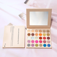 Benutzerdefiniertes Logo 30 Farben Lidschatten-Palette Hochpigmentierte Matte Schimmernde Glitzer Augen-Make-up-Palette
