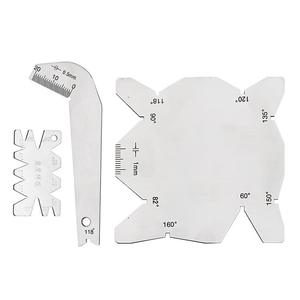 Ensemble de 3 pièces en acier inoxydable : Gabarit d'angle professionnel, rapporteur d'angle, gabarit d'angle pour tour, jauge d'outil, mesure d'angle pour embout de perceuse - Product Image 2