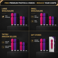 Vibrateur AV en silicone rechargeable, stimulateur clitoridien, baguette de massage puissante, masseur vibrant personnalisable pour adultes, vente en gros