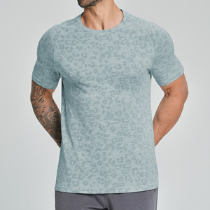 <span class=keywords><strong>T</strong></span>-Shirt da Allenamento per Uomo, Senza Cuciture, Jacquard, Abbigliamento Fitness, Asciugatura Rapida, Manica Corta, per Corsa e Sport all'Aperto, Personalizzabile - Product Image 2