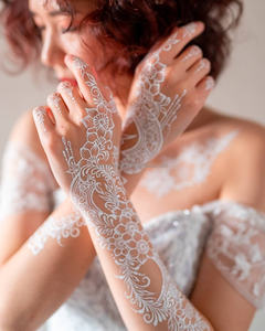 ลายฉลุกระดาษ3ชั้นลายฉลุทำจากพีวีซีลายสักรูปดอกไม้อินเดียมีคุณสมบัติชั่วคราวระดับมืออาชีพ - Product Image 5