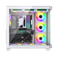 LOVINGCOOL Nuevo Gabinete de PC de Torre Completa ATX MATX Mini ITX, Gabinete de Computadora de Escritorio para Juegos, Chasis de PC de Vidrio Templado para Jugadores