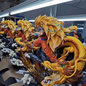 Figurine d'Action Japonaise <span class=keywords><strong>Dragon</strong></span> <span class=keywords><strong>Ball</strong></span> Z en PVC Résine Fibre de Verre, Figurine d'Anime Super Saiyan Son Goku, Taille et Couleur Personnalisées, Décoration d'Intérieur - Product Image 2