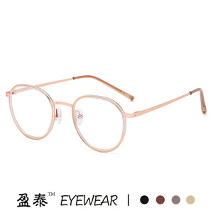 แว่นตา Carln Suzy ทรงกลม ป้องกันแสงสีฟ้า กรอบเต็ม สำหรับทุกเพศ วัสดุพลาสติกและโลหะ เลนส์ PC สไตล์สตรีท ตกแต่งสวยงาม - Product Image 4