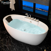 Baignoire Spa Hydromassage Rectangulaire Autoportante en Acrylique Multicolore Moderne et Luxueuse, Écologique pour Intérieur