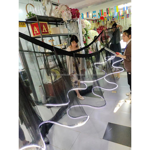 SMOOTH Nouvelle Tendance Rideau de Fils Décoratif pour Plafond Voilage Bande Lumineuse Décorative Drapé de Plafond Décoration de Mariage - Product Image 5