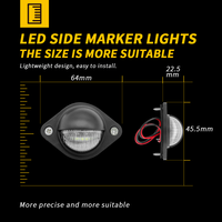 DXZ PZD-Y-A 3 LED Blanc Feu de position latéral et de dégagement, Feu de signalisation d'avertissement de rechange, Référence OE DXZPZDYA, 12V-24V 1.5W, Garantie 1 an, Neuf