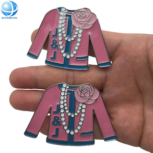 Nuovissimo maglione in smalto rosa e blu Jack e Jill Of America spilla per gioielli confraternita greca 1938 JJ spilla con risvolto regalo di sorellanza - Product Image 3