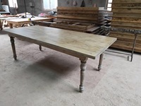 Table de jardin pliable en bois massif de style pastoral rétro classique pour hôtel et villa