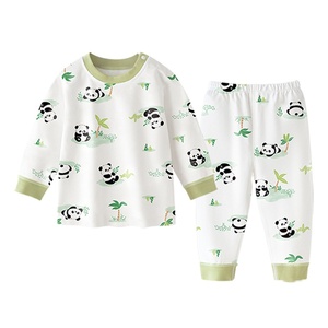 Set di Abbigliamento per Bambini <span class=keywords><strong>con</strong></span> Collo a Girocollo, Completo in Puro Cotone a Due Pezzi a Maniche Lunghe, Strato Base Caldo per Primavera, per Ragazzi e Ragazze - Product Image 5