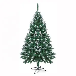 Hot sale 2.1m white painted bullet shape pvc tips hinged easy assemble the christmas tree zhejiang