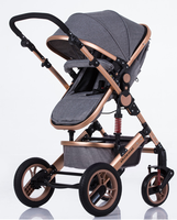 Poussette pour bébé 3 en 1 Système de voyage de luxe Landau de voyage facile à plier Poussette pour bébé Vente en gros Poussette 3 en 1