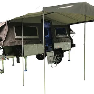 도로 앞으로 폴드 캠핑카 트레일러에서 야외 캠핑 풍선 텐트 2024