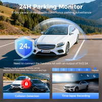 Cámara para Auto AZDOME M500 de 3 Canales 4K+1K+1K 150 °   Monitor de Estacionamiento WiFi con Visión Nocturna Gran Angular, Pantalla de 3 Pulgadas, Tarjeta de 64 GB, Cámara Triple para Automóvil