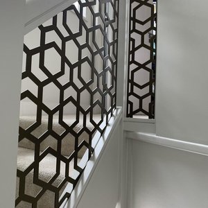 Laser Cut Metal <strong>Stairs</strong> <strong>Railing</strong> CNC Balustrades Handrails Villa <strong>Design</strong> - Product Image 5