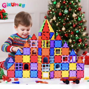 Mainan magnetik ubin magnetik 97pcs Set untuk usia 3 + blok bangunan untuk batang anak-anak hadiah mainan pendidikan untuk anak laki-laki dan perempuan - Product Image 6